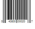 Barcode Image for UPC code 043800000207