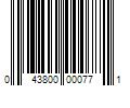 Barcode Image for UPC code 043800000771