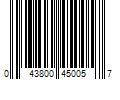 Barcode Image for UPC code 043800450057