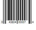 Barcode Image for UPC code 043804000074