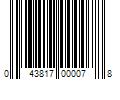 Barcode Image for UPC code 043817000078