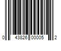 Barcode Image for UPC code 043826000052