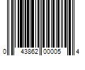 Barcode Image for UPC code 043862000054