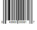 Barcode Image for UPC code 043900000817