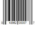 Barcode Image for UPC code 043962000077