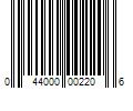 Barcode Image for UPC code 044000002206