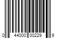 Barcode Image for UPC code 044000002299