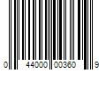 Barcode Image for UPC code 044000003609