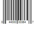 Barcode Image for UPC code 044000003647