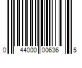 Barcode Image for UPC code 044000006365