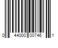 Barcode Image for UPC code 044000007461