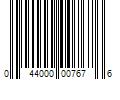 Barcode Image for UPC code 044000007676