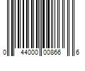 Barcode Image for UPC code 044000008666