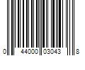 Barcode Image for UPC code 044000030438. Product Name: MONDELEZ INTERNATIONAL INC Nabisco Wheat Thins Sundried Tomato & Basil Whole Grain Wheat Crackers  9 oz