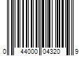 Barcode Image for UPC code 044000043209