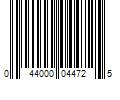 Barcode Image for UPC code 044000044725