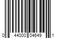 Barcode Image for UPC code 044000046491