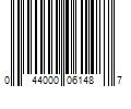 Barcode Image for UPC code 044000061487