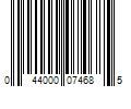 Barcode Image for UPC code 044000074685