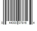 Barcode Image for UPC code 044000078164