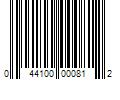 Barcode Image for UPC code 044100000812