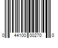 Barcode Image for UPC code 044100002700