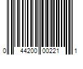 Barcode Image for UPC code 044200002211