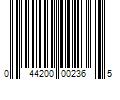 Barcode Image for UPC code 044200002365