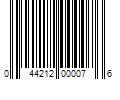 Barcode Image for UPC code 044212000076