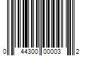 Barcode Image for UPC code 044300000032