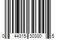 Barcode Image for UPC code 044315303005