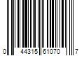 Barcode Image for UPC code 044315610707