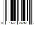 Barcode Image for UPC code 044321700607