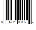 Barcode Image for UPC code 044326000054