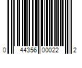 Barcode Image for UPC code 044356000222