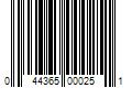 Barcode Image for UPC code 044365000251