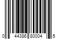 Barcode Image for UPC code 044386800045