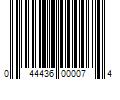 Barcode Image for UPC code 044436000074