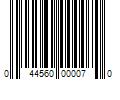 Barcode Image for UPC code 044560000070