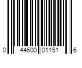 Barcode Image for UPC code 044600011516