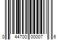 Barcode Image for UPC code 044700000076