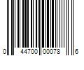 Barcode Image for UPC code 044700000786