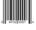 Barcode Image for UPC code 044702000074