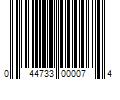 Barcode Image for UPC code 044733000074