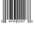 Barcode Image for UPC code 044753000078