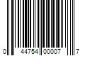 Barcode Image for UPC code 044754000077