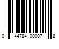 Barcode Image for UPC code 044784000078