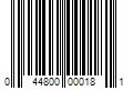 Barcode Image for UPC code 044800000181