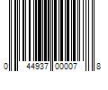 Barcode Image for UPC code 044937000078