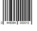 Barcode Image for UPC code 0449394000010